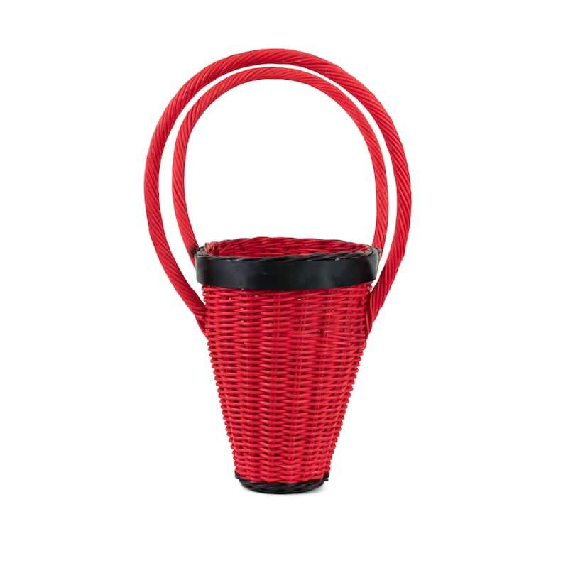 Hand Woven Santa Pants Rattan Easter Basket Christmas Storage Bin Organizer Cute Nursery Home Decor Handmade Handcrafted Gift