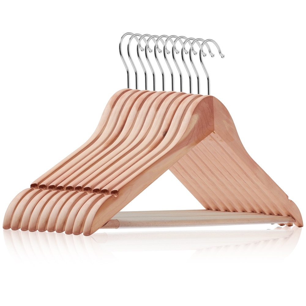 Premium Heavy Duty Thick Satin Padded Hangers Anti Slip - Ivory, Set of 12  - Bed Bath & Beyond - 15219952