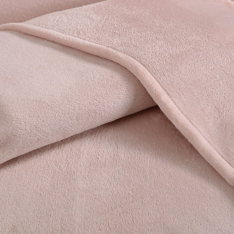 Calvin Klein Plush Solid Reversible Blanket