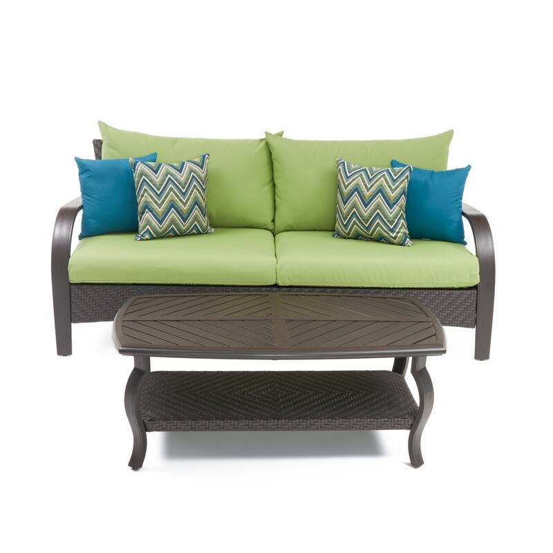 Barcelo 4 Piece Sunbrella Outdoor Patio Motion Seating Set with Table