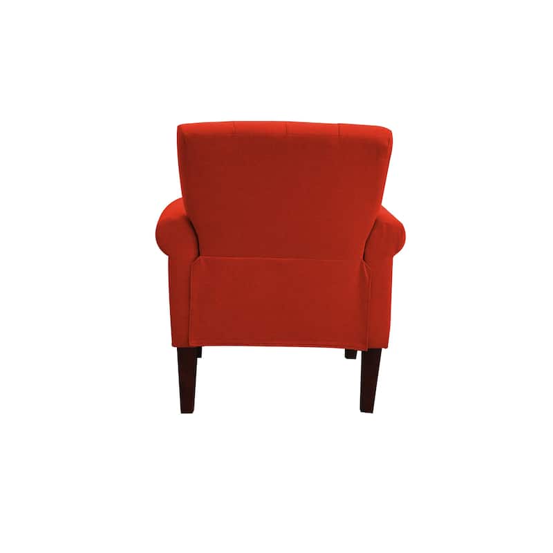 30-inch Arm Chair with Nailhead Trim and Sturdy Brown Legs