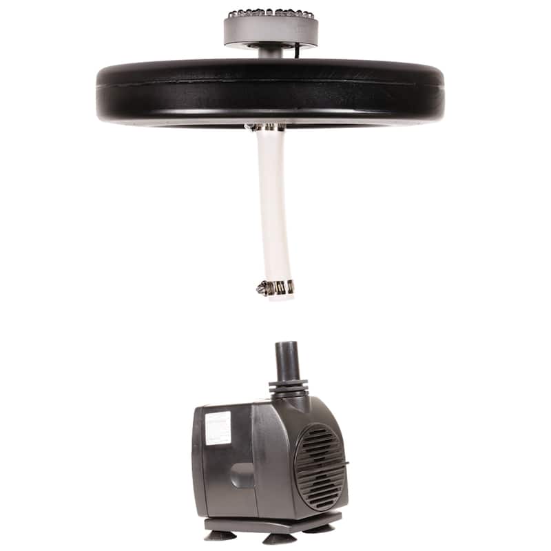 Alpine Corporation 398 GPH Pump 48 LED Light Floating Spray Fountain, Black