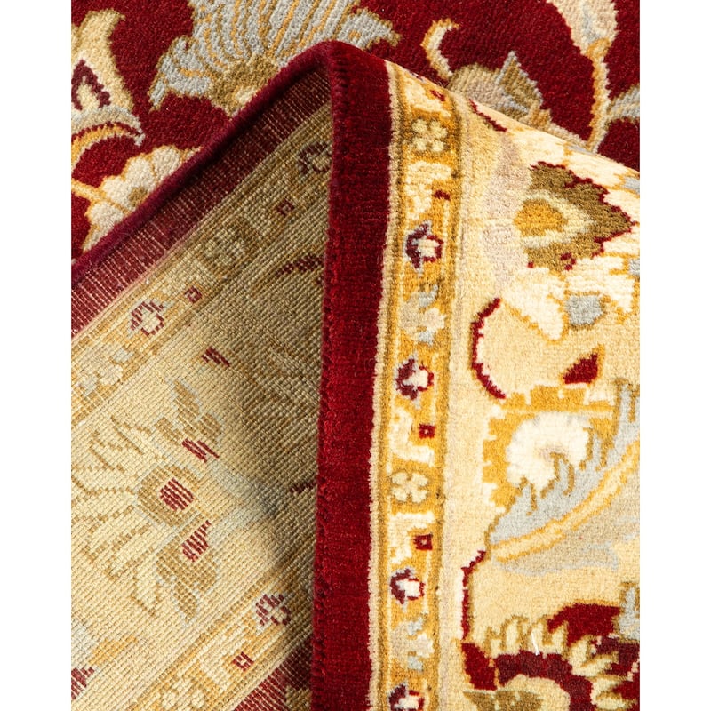 Overton Handknotted Wool Traditional Oriental Red Area Rug - 3' x 5'