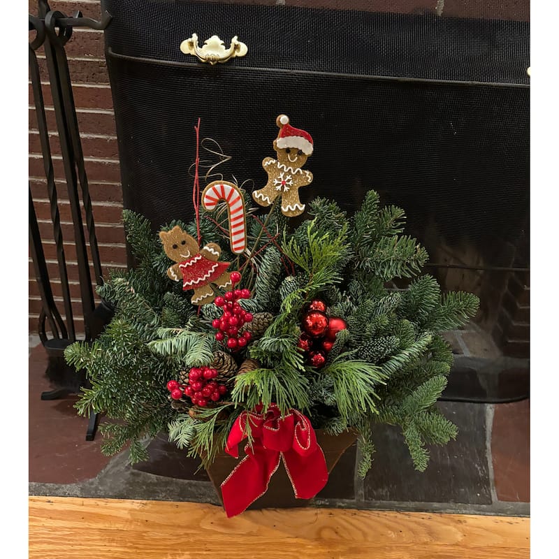 12" Christmas Teddy Bear With Candy Cane Pick, Set of 3 - 12