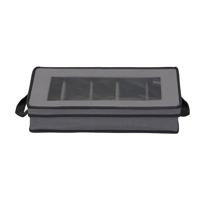 Household Essentials Windowed Flatware Storage Chest - 10.6"L x 18.9"W x 3.2"H