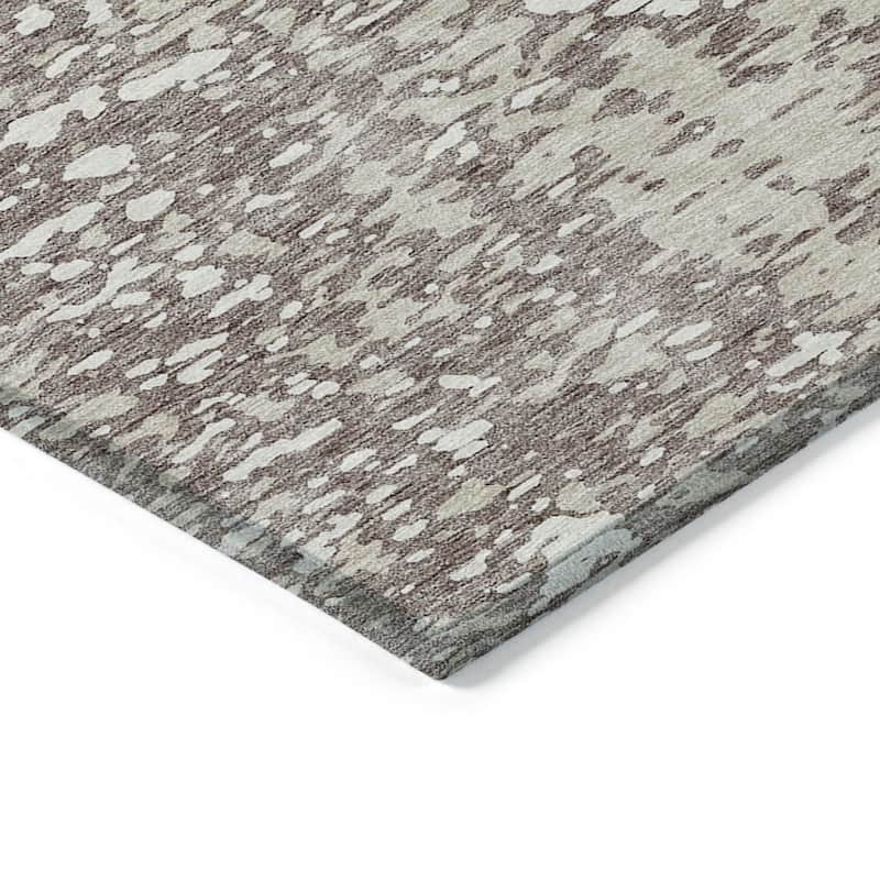 HomeRoots Abstract Transitional Rectangle Outdoor Rug