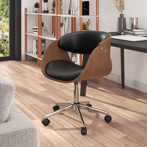 Corvus Mid-century Wood and Metal Adjustable Office Chair