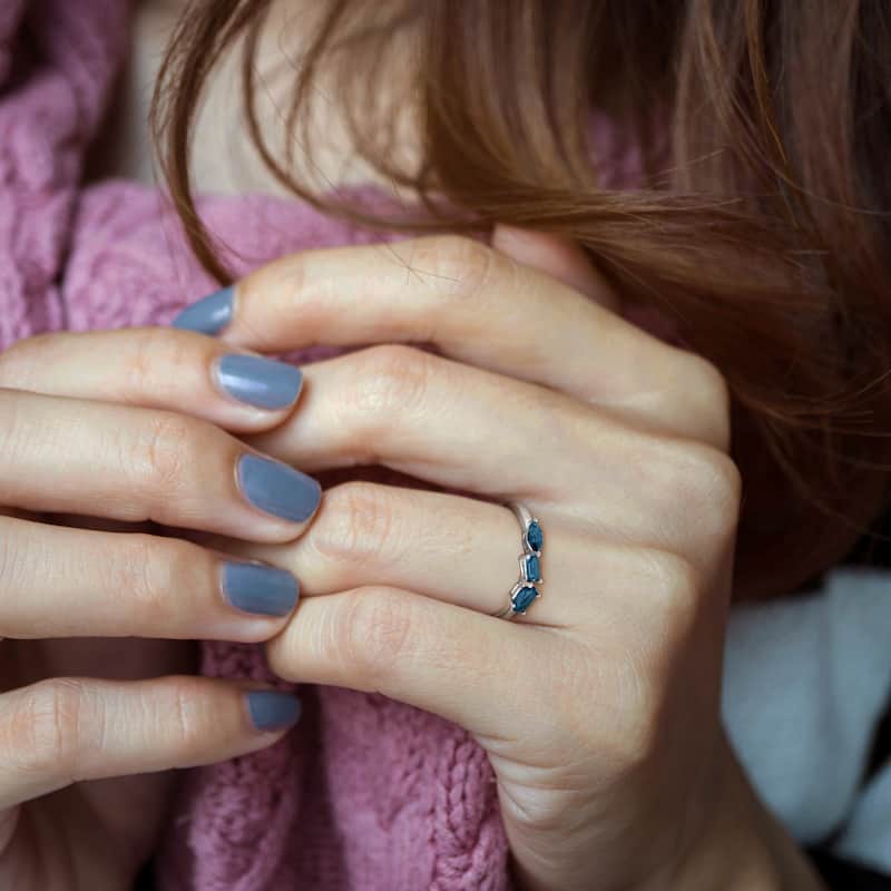 Miadora Multi-Gem Three Stone Ring Sterling Silver