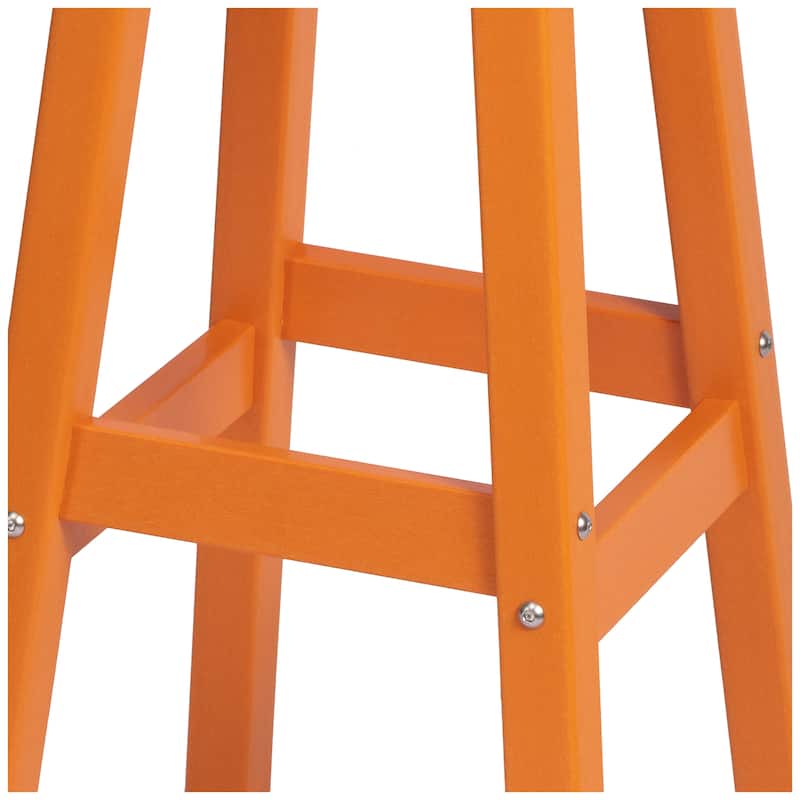 Laguna Hdpe All Weather Outdoor Patio 24" Square Counter Stool (Set Of 2)