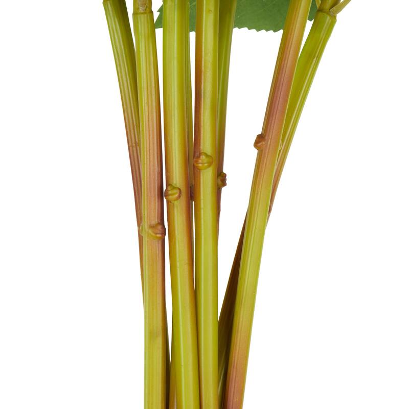 Green Faux Foliage Tall Hydrangea Artificial Flower Stem (Set of 8)