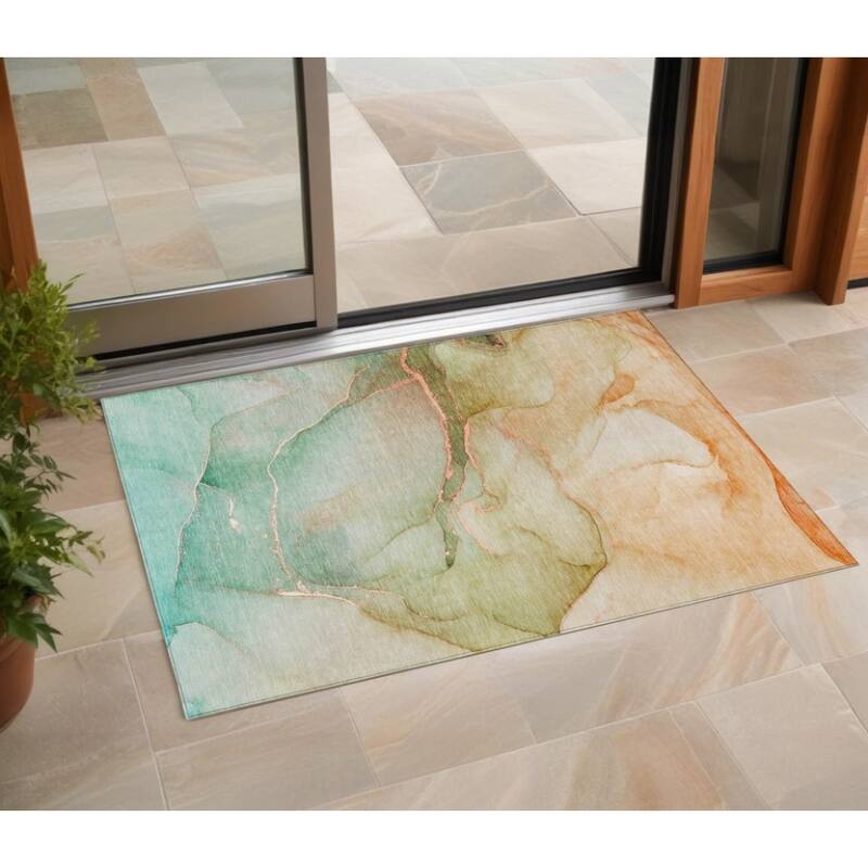 Hava Artistic Abstract Weather Resistant Timeless Fusion Outdoor Rug - 3' x 5' - Multi