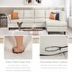 preview thumbnail 4 of 18, 97.2'' L-Shape Sectional Sofa with Chaise Lounge, Linen Fabric