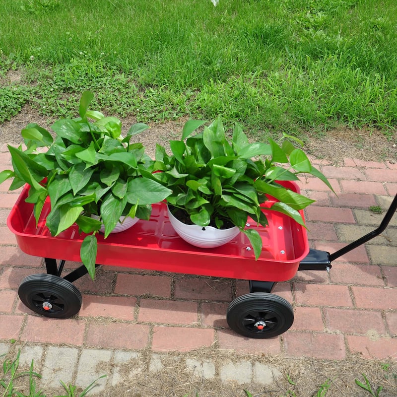Steel Garden Cart with Wheels