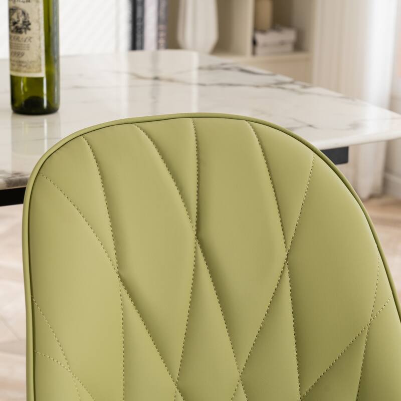 Modern Dining Chairs Set of 2 with Curved Backrest
