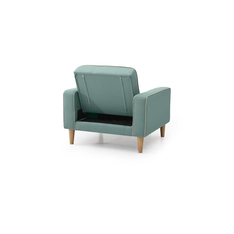 Tufted Accent Chair with Sleeper Conversion - 36" - Green