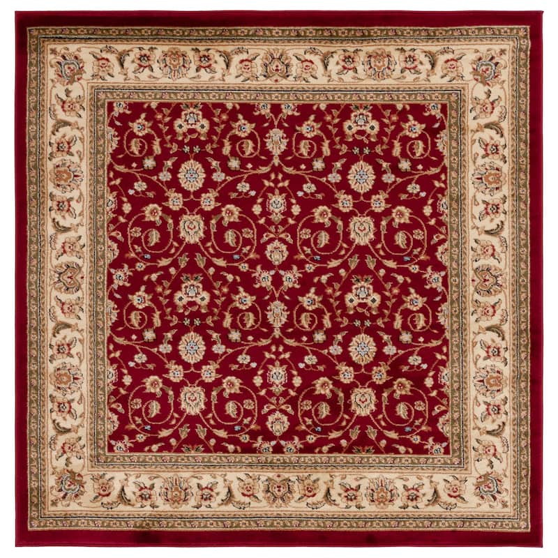 SAFAVIEH Lyndhurst Patrica Traditional Oriental Rug - 6' Square - Red/Ivory