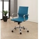 preview thumbnail 2 of 18, Abbyson Samuel Adjustable Leather Office Chair Teal