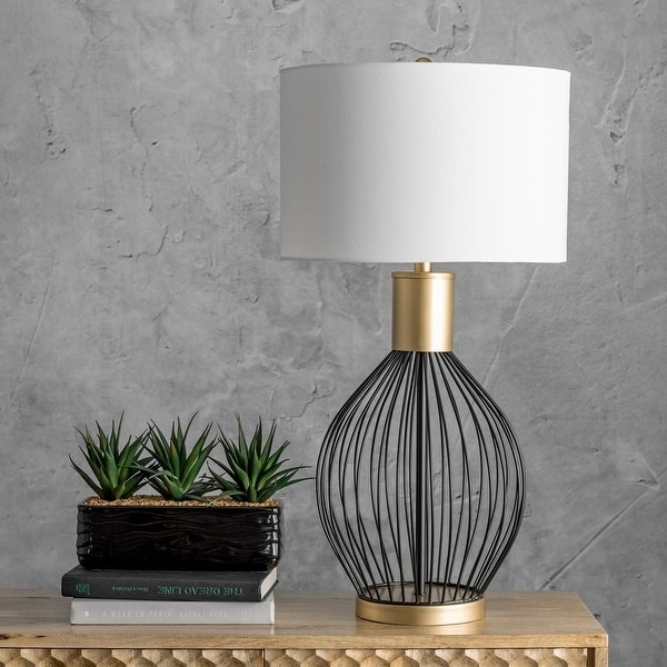 nuLOOM Temecula 23" Modern Black & Gold Table Lamp. Opens flyout.