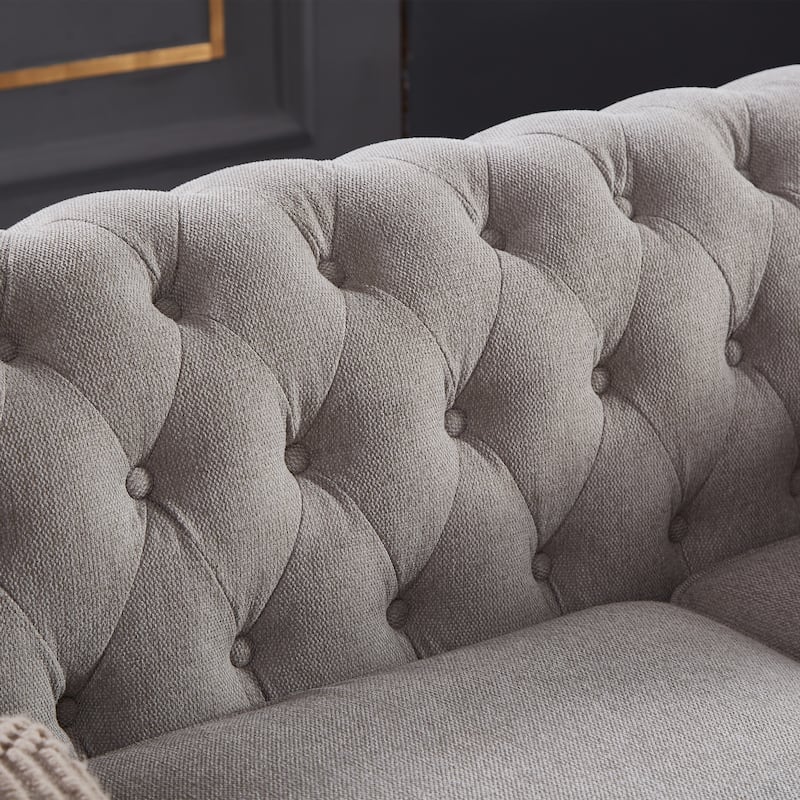 Elegant Fabric Chesterfield Sofa for Stylish Living Rooms