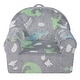 preview thumbnail 10 of 8, Grey Foam Glow Fabric Kids Couch Sofa Bed with Removable Cover - 23.62” L x 16.54” W x 20.47” H
