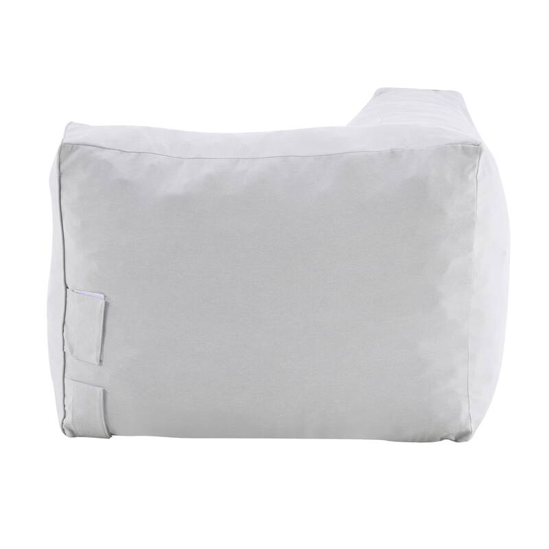 Christopher Knight Home - Nerissa 5-Piece Modular Outdoor/Indoor Bean Bag Sectional Sofa Set with Shredded Foam Filled & Ottoman