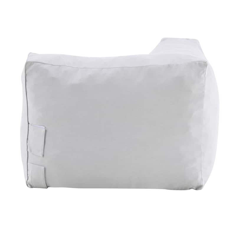 Christopher Knight Home - Nerissa 6-Piece Modular Outdoor/Indoor Bean Bag Sectional Sofa Set with Shredded Foam Filled & Ottoman