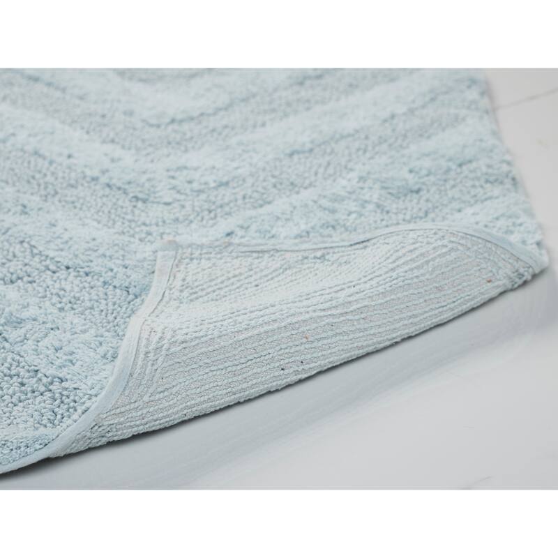Better Trends Hugo Collection 100% Cotton Tufted Bath Rugs with Chevron Patterns, High Absorbency, Anti-Skid, Easy to Clean