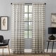 preview thumbnail 2 of 20, Clean Window Twill Stripe Anti-Dust Linen Blend Sheer Curtain Panel, Single Panel