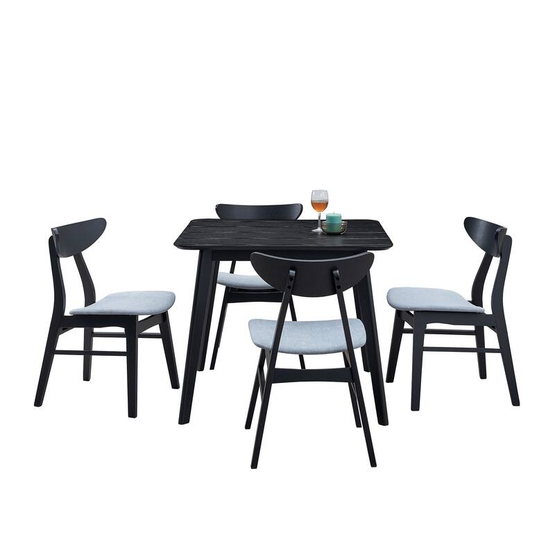 Modern 2-Piece Wooden Dining Chair Set, Wooden Frame with Backrest and Cushioned Seat, Suitable for Dining Room and Living Room