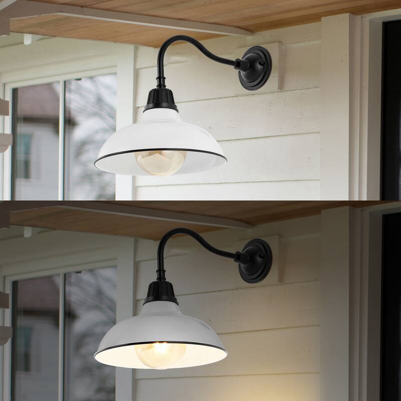 Stanley 12.25" Indoor/Outdoor LED Gooseneck Arm Sconce, By JONATHAN Y