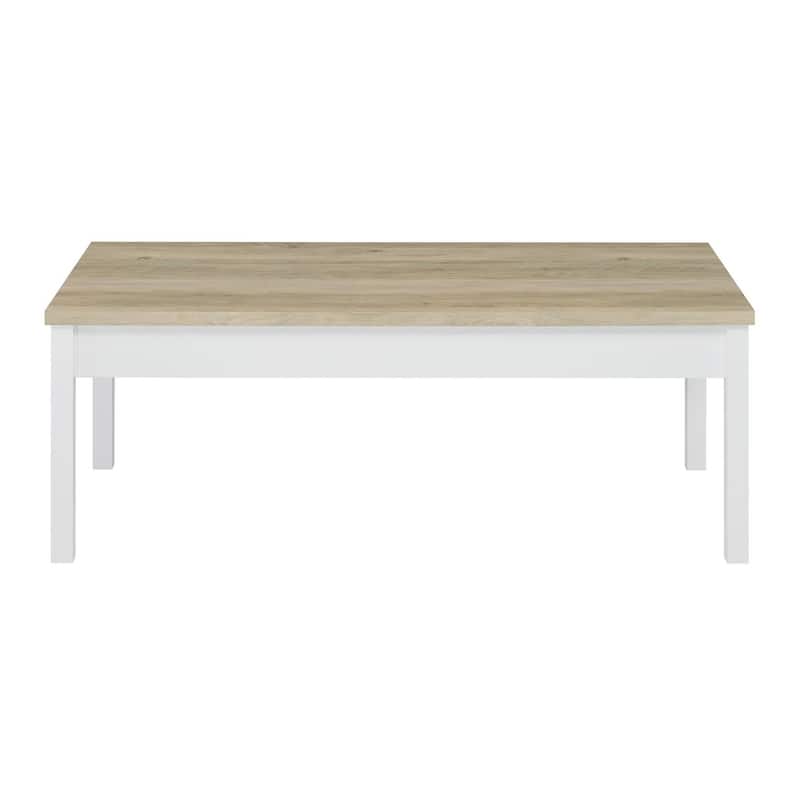 Hudson Antique Pine and White 3-piece Coffee Table Set