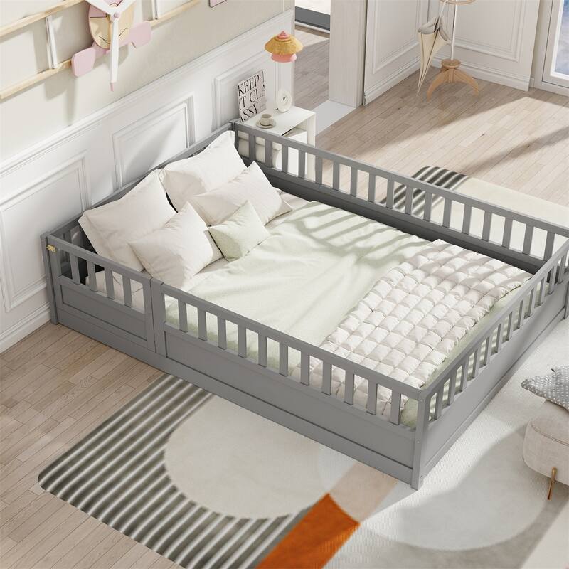 Full Size Floor Bed with Super High Security Barrier