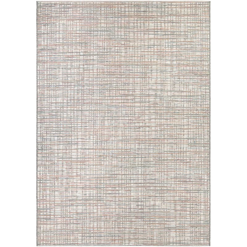 Vector Lewes Indoor/ Outdoor Area Rug - 3'11" x 5'6" - Coral/Ivory