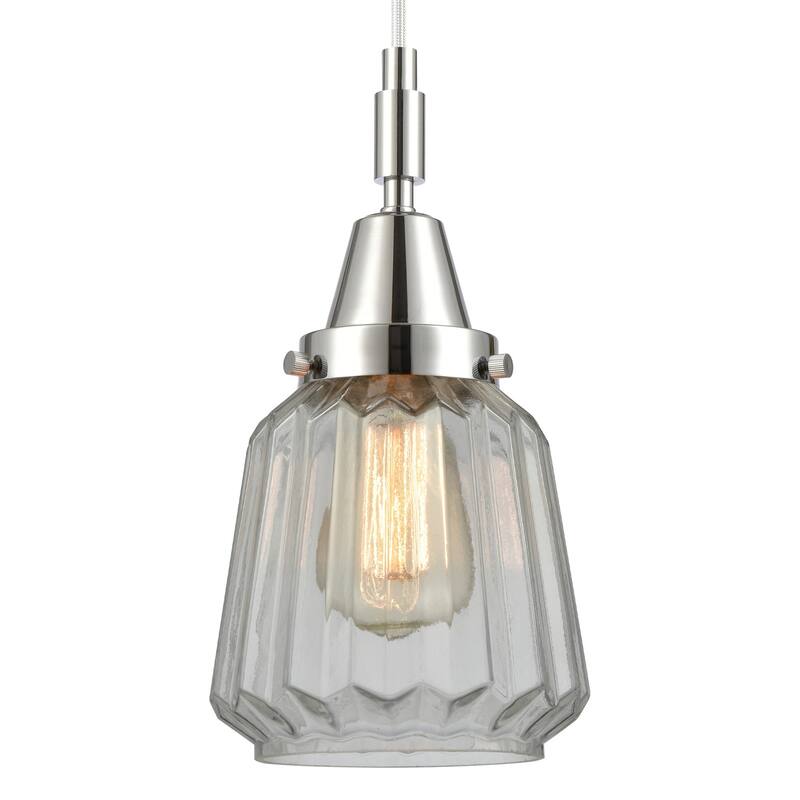 Innovations Lighting 447-1P-G142 Chatham 7" Wide Mini Pendant with - Polished Chrome