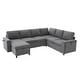 preview thumbnail 5 of 29, U-Shaped Convertible Sectional Sofa Bed with Storage Chaise by Harper&Bright Designs