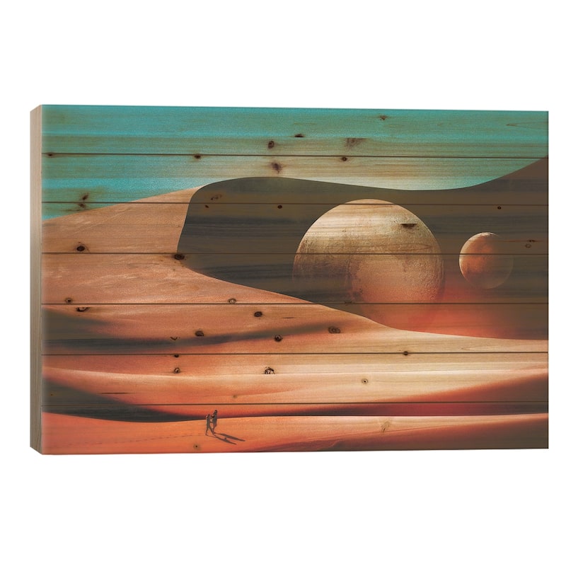 The Only Moment We Were Alone Print On Wood by Fran Rodriguez - Multi-Color - 26x40x1.5
