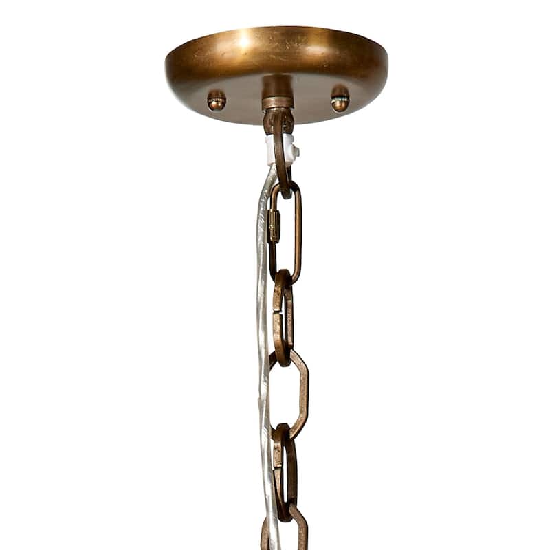 Jamie Young Clamshell Wood Beaded 4-Light Chandelier