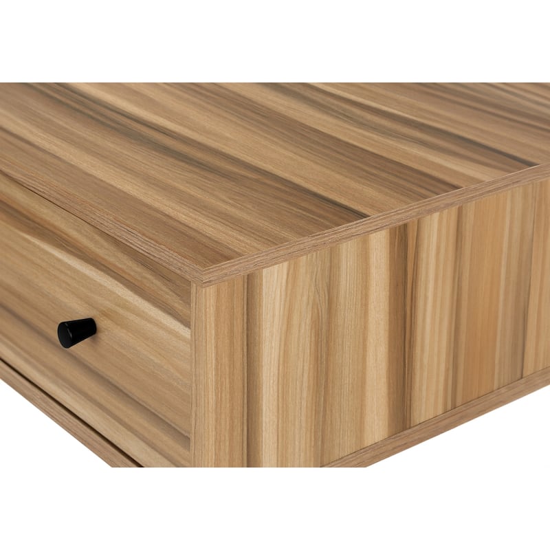 Modern 48" Computer Desk with 2 Side Storage Drawers and Metal Legs