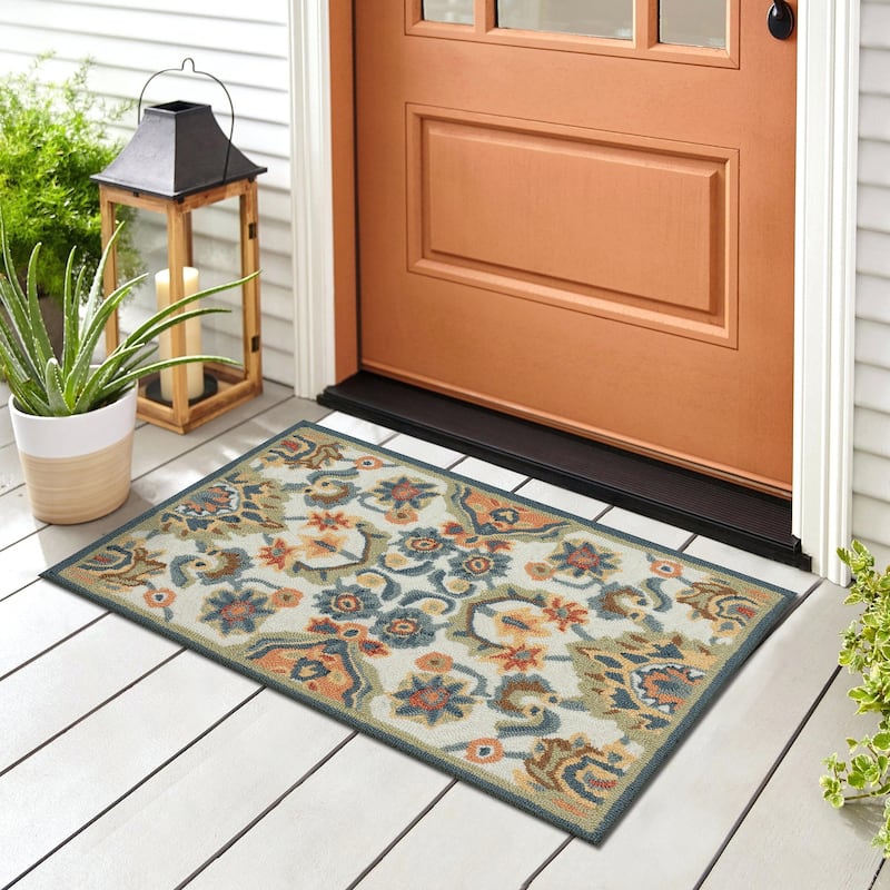 Liora Manne Capri Petra Indoor/Outdoor Area Rug Ivory - 2'6" x 4' - Ivory