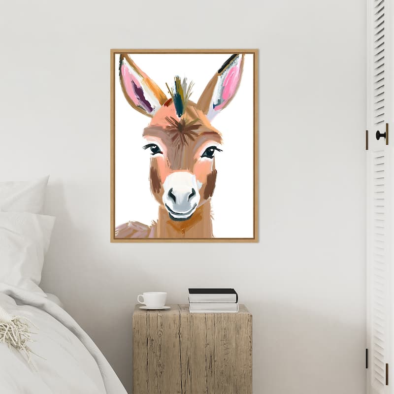 Esel Donkey by Ohkimiko Framed Canvas Wall Art