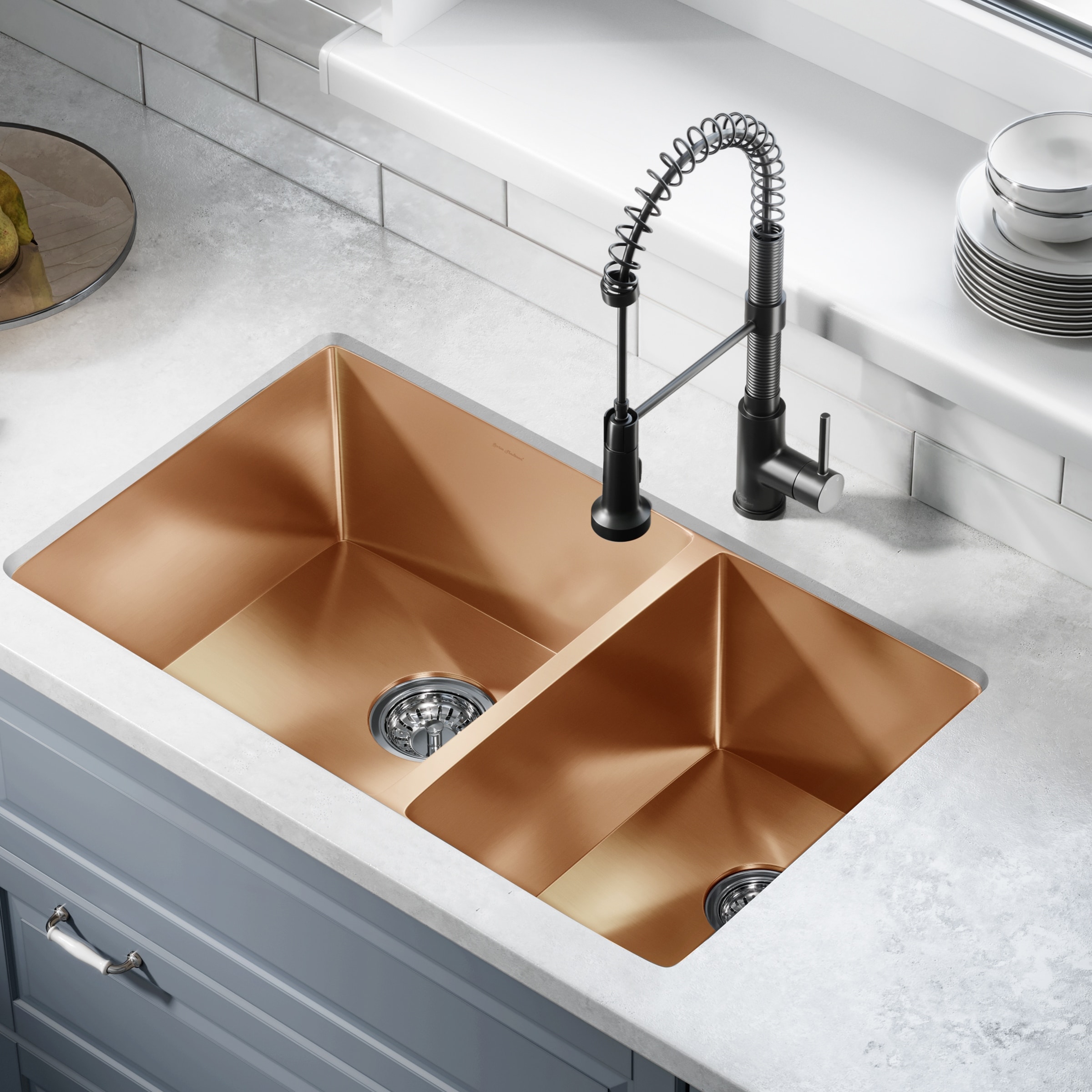 Bronze undermount kitchen sink