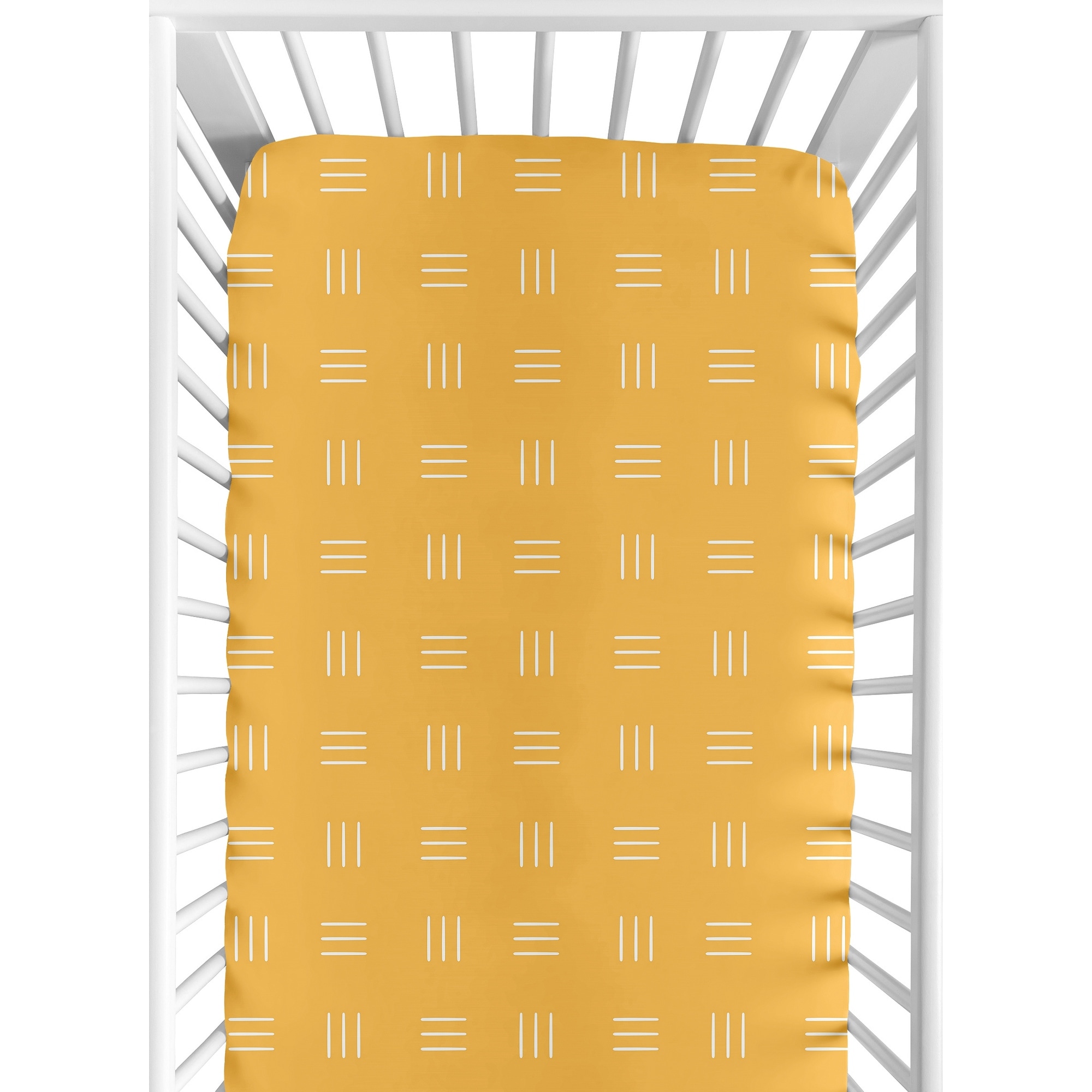Mustard mudcloth 2025 crib sheet