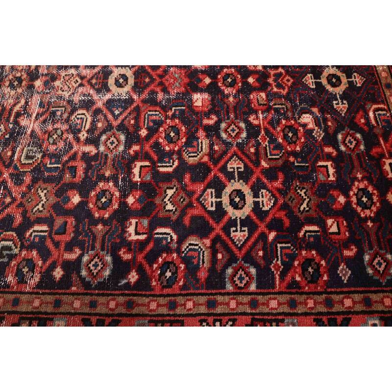 ECARPETGALLERY Hand-knotted Antalya Vintage Dark Navy Wool Rug - 3'9 x 11'7