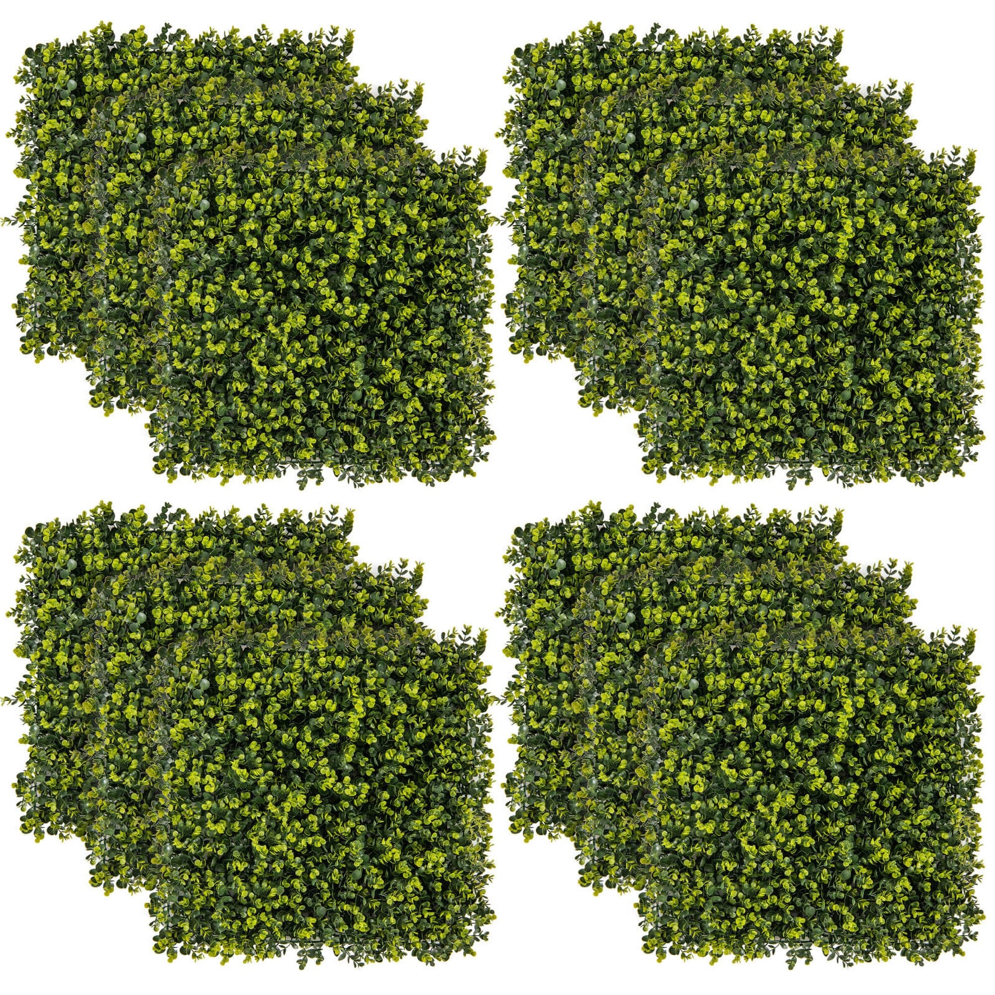 Costway 12 PCS 20" x 20" Artificial Hedge Boxwood Panels with - See Details