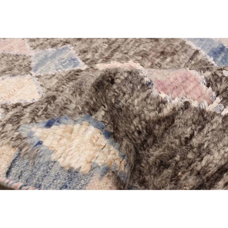 ECARPETGALLERY Hand-knotted Tangier Dark Brown Silk, Wool Rug - 8'0 x 10'2