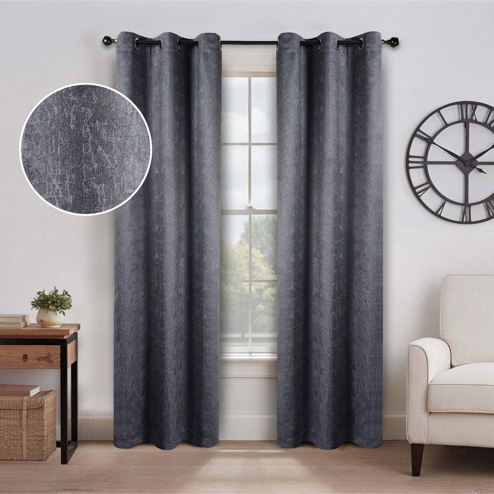 Superior Senna Washable Room Darkening Curtains, Set of 2 Panels