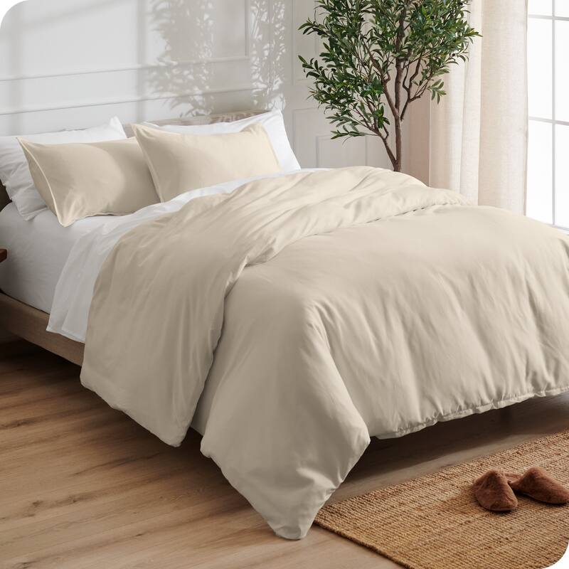 Bare Home Soft Hypoallergenic Microfiber Duvet Cover and Sham Set