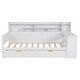 preview thumbnail 14 of 15, Wooden Twin Size Daybed with Storage Shelves, Multi-functional Bed with 2 Storage Drawers and Study Desk, Antique White