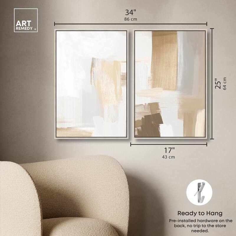Tactile Textures I Canvas Set of 2 by Art Remedy