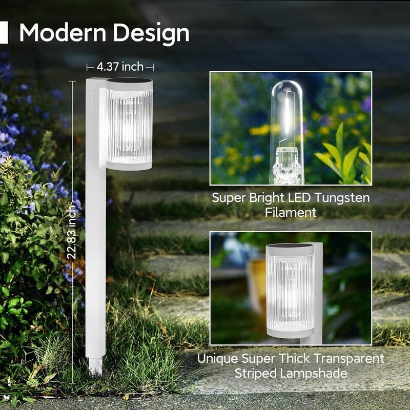 6-Pack Solar Garden Pathway Lights – Bright & Waterproof